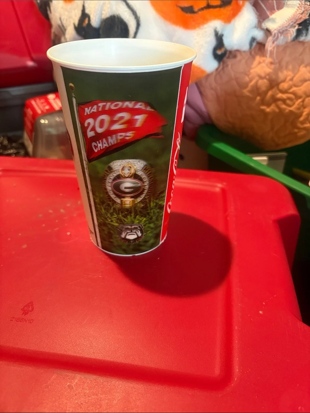 Georgia Bulldogs 2021 National Champs Red Commemorative Cup